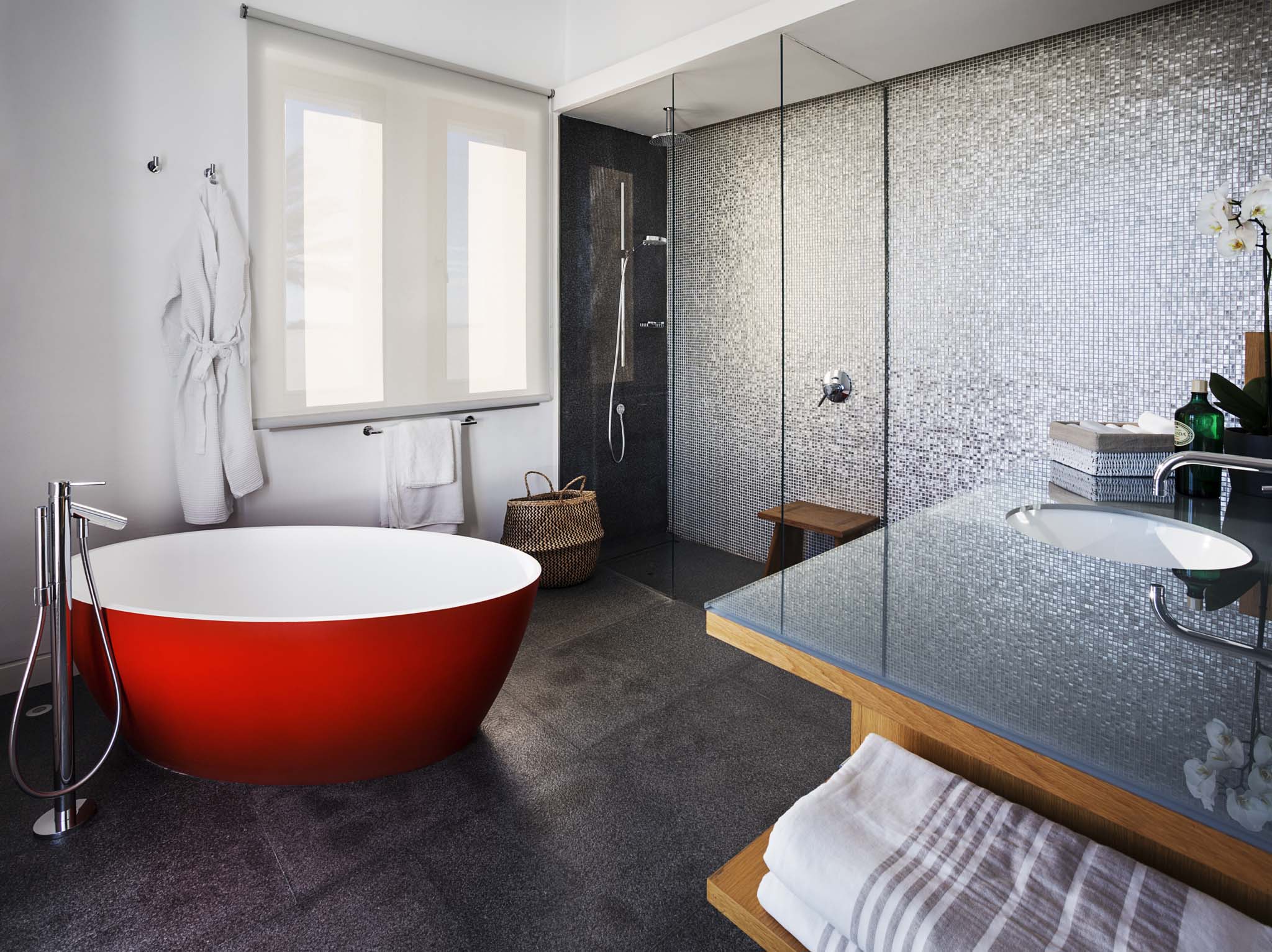 baño moderno en casa de campo de lujo en Cádiz